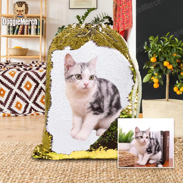 Custom Sequins Backpack of Your Pet's Photo Custom Sequins Backpack of Your Pet's Photo
